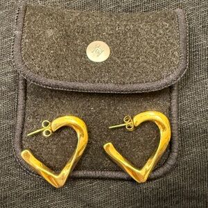 Missoma Twisted Heart Hoop Earrings